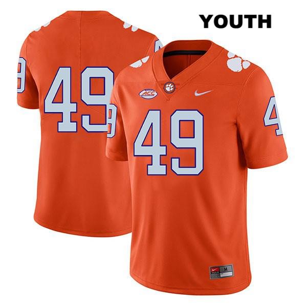 Youth Clemson Tigers #49 Matthew Maloney Stitched Orange Legend Authentic Nike No Name NCAA College Football Jersey ETS0146ZG